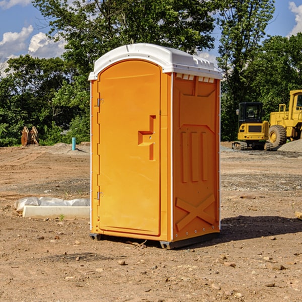 how often are the portable restrooms cleaned and serviced during a rental period in Riddle Oregon